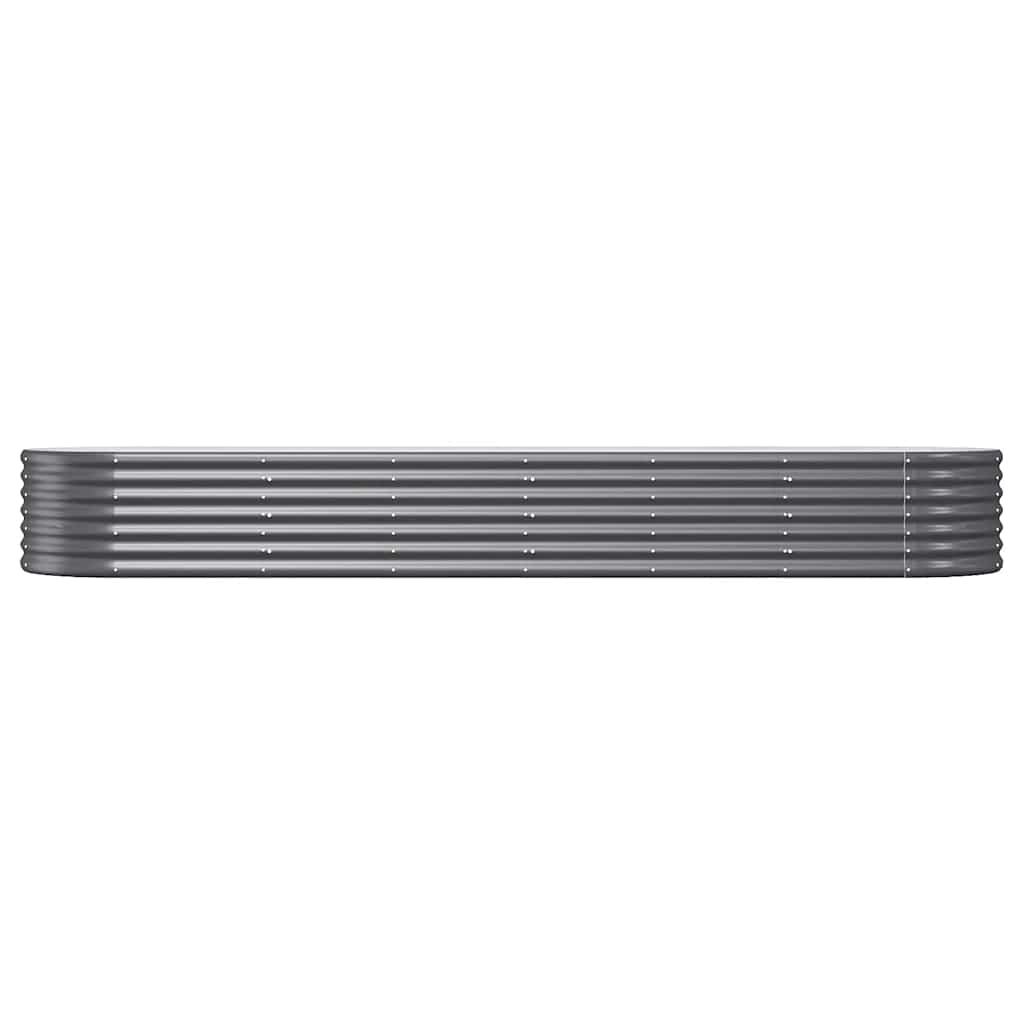 Canteiro elevado jardim 296x80x36 aço galvanizado antracite