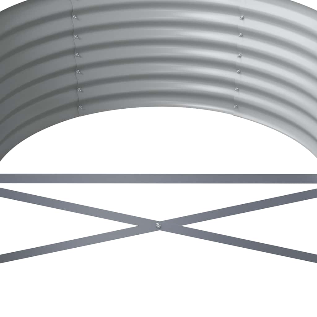 Canteiro elevado jardim 296x80x36 aço galvanizado antracite