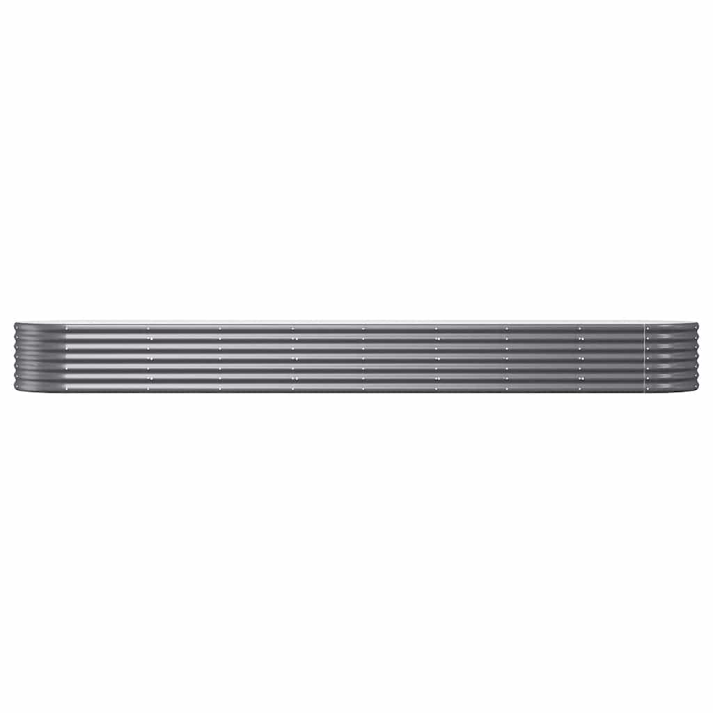 Canteiro elevado jardim 368x80x36 aço galvanizado antracite