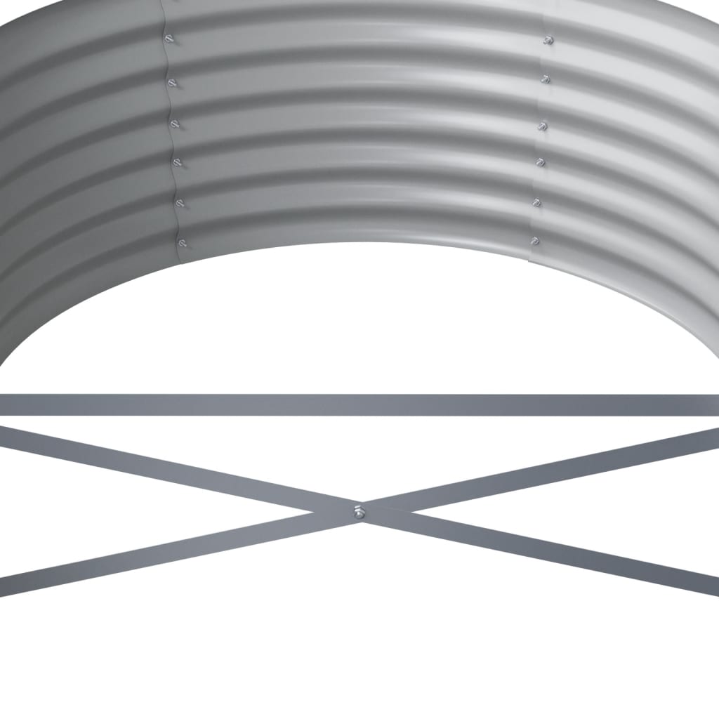 Canteiro elevado jardim 620x80x36 cm aço galvanizado verde