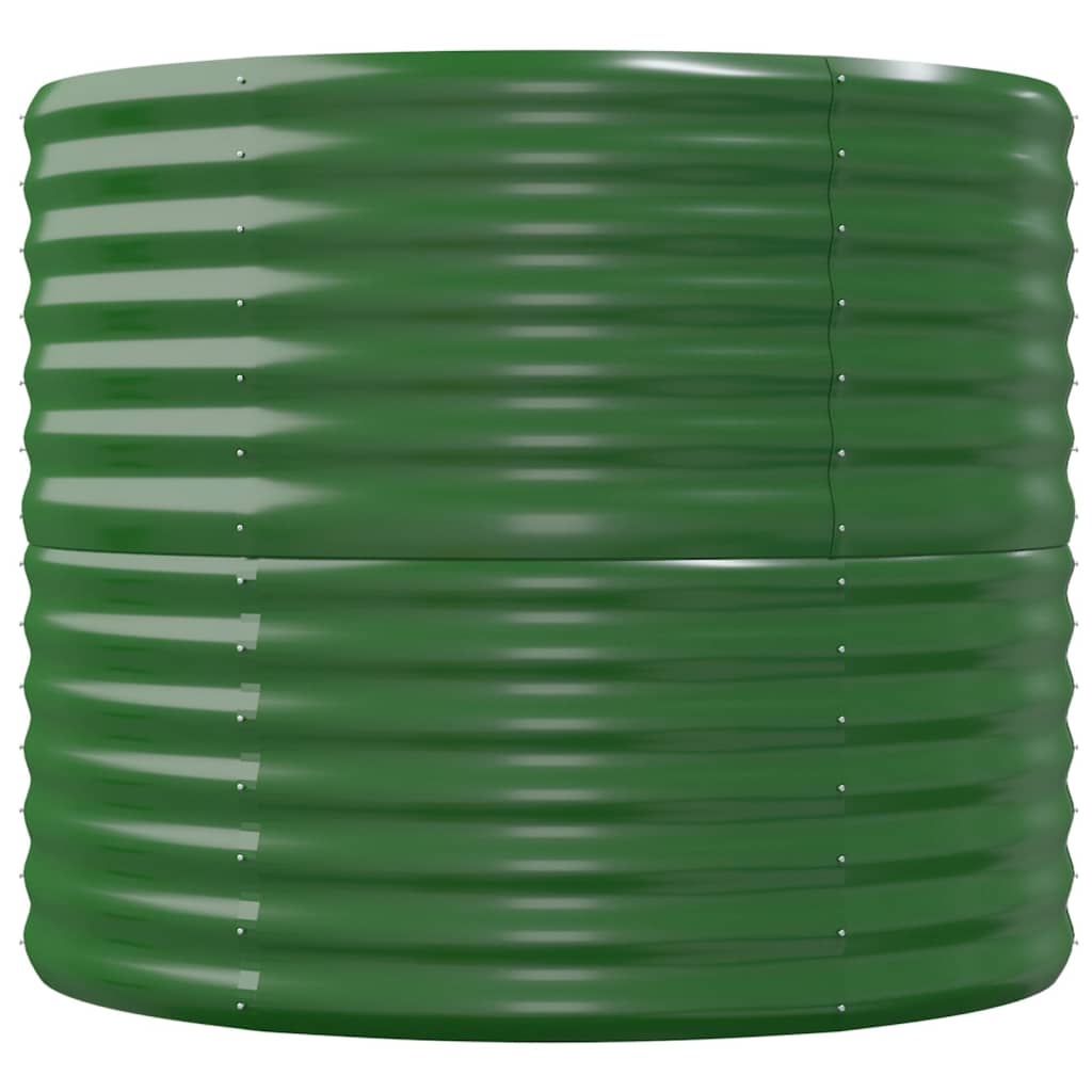 Canteiro elevado jardim 152x80x68 cm aço galvanizado verde