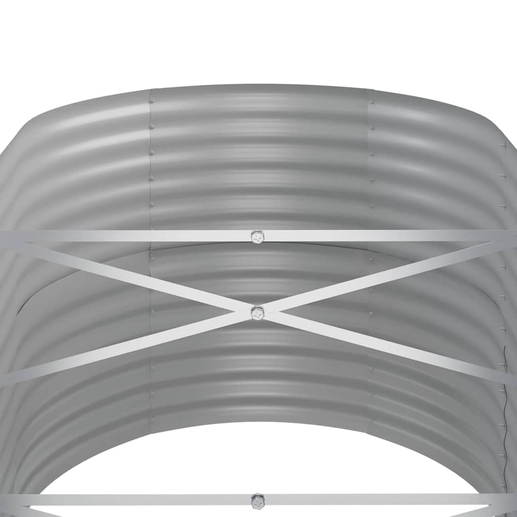 Canteiro elevado jardim 152x80x68 aço galvanizado antracite