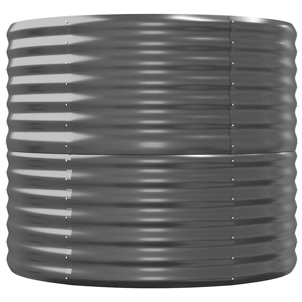 Canteiro elevado jardim 296x80x68 aço galvanizado antracite