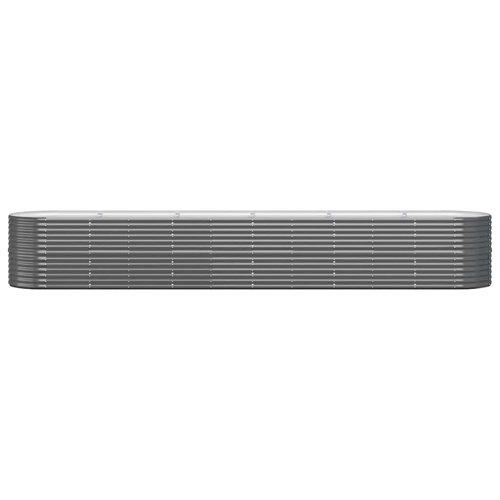 Canteiro elevado jardim 440x80x68 aço galvanizado antracite