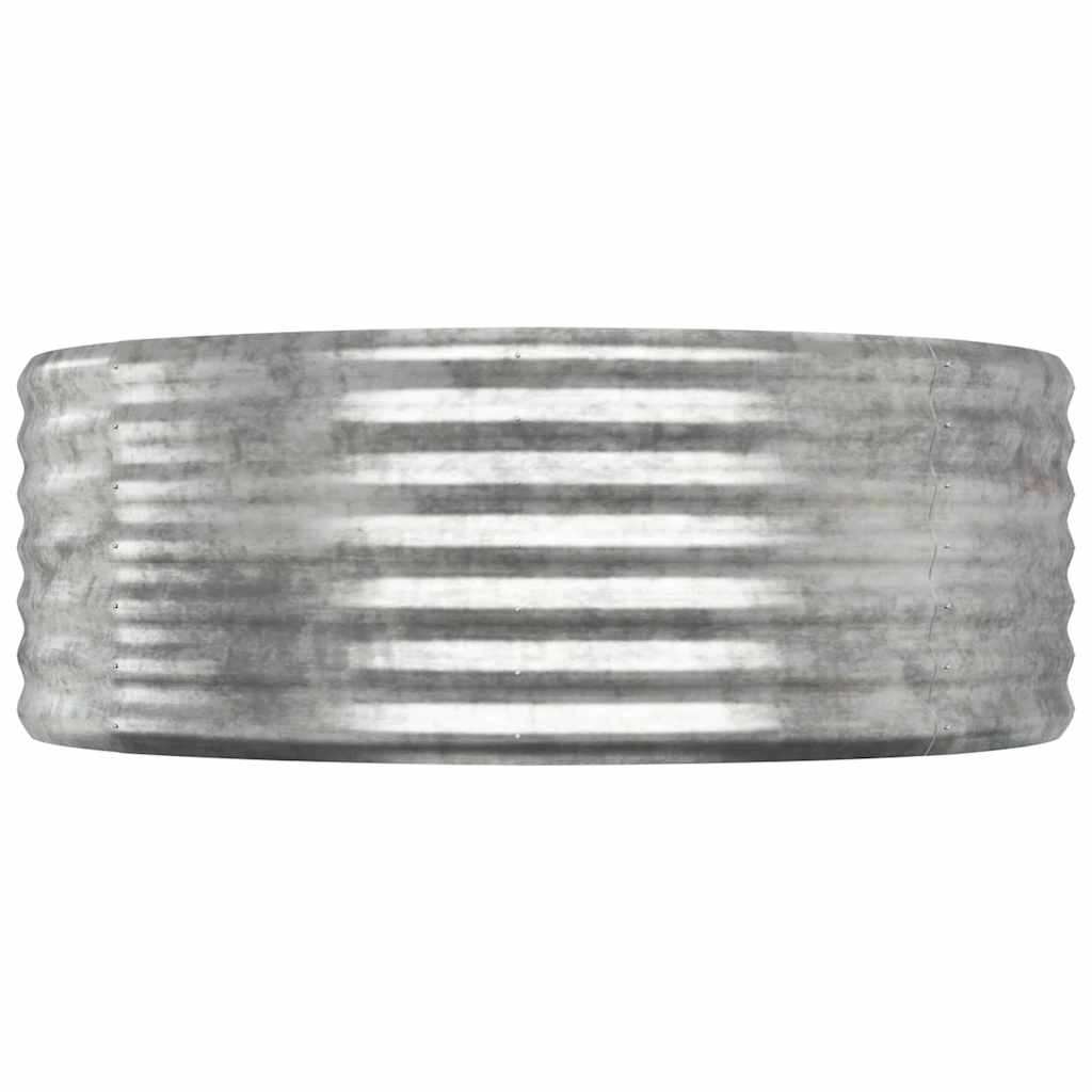 Canteiro elevado jardim 100x100x36 aço galvanizado prateado