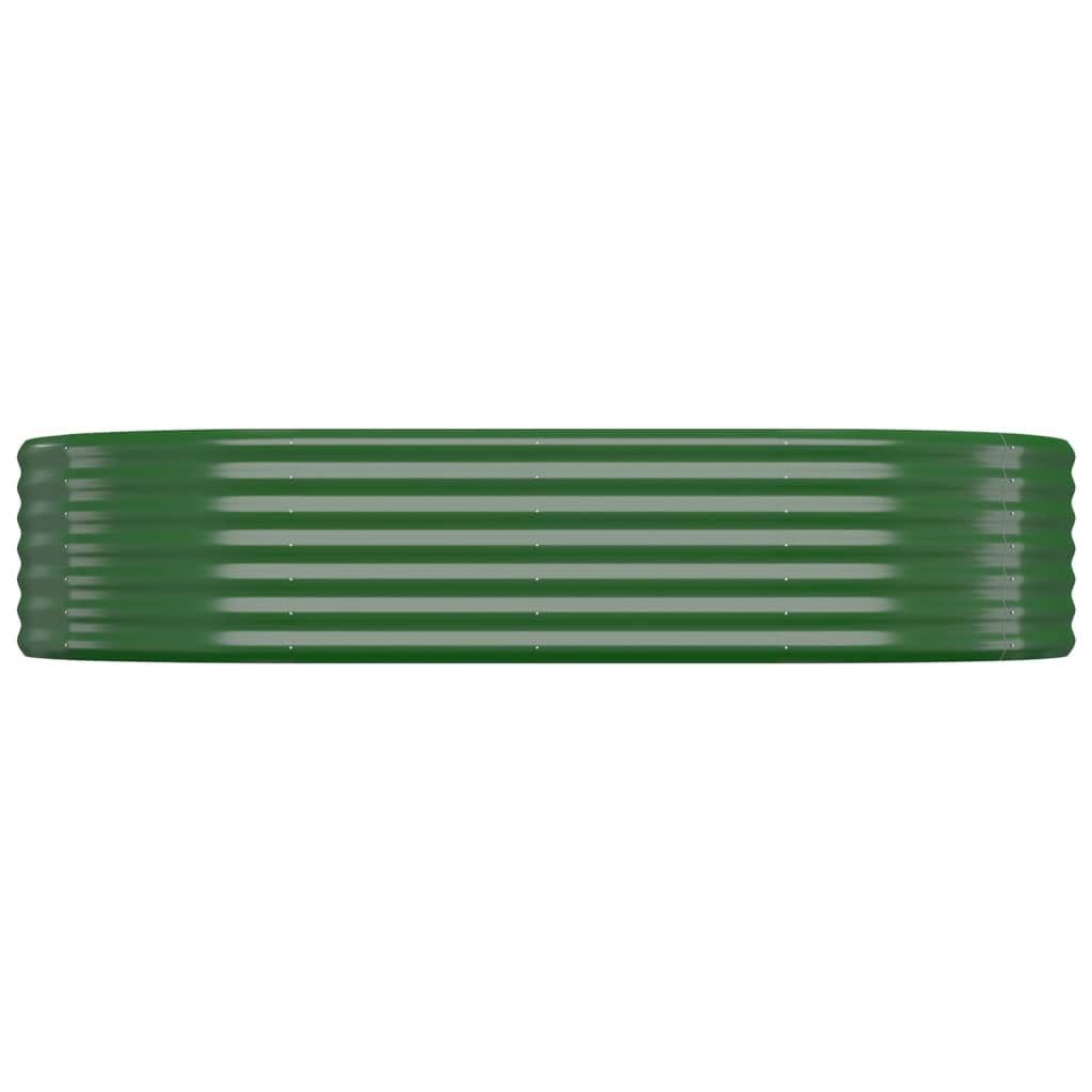 Canteiro elevado jardim 175x100x36 cm aço galvanizado verde