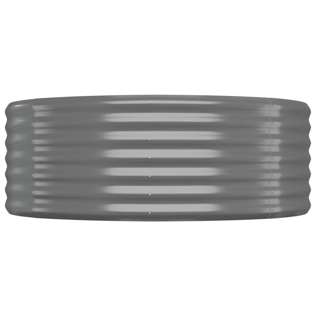 Canteiro elevado jardim 175x100x36 aço galvanizado cinzento