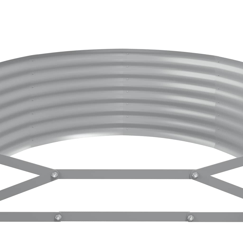 Canteiro elevado jardim 175x100x36 aço galvanizado antracite