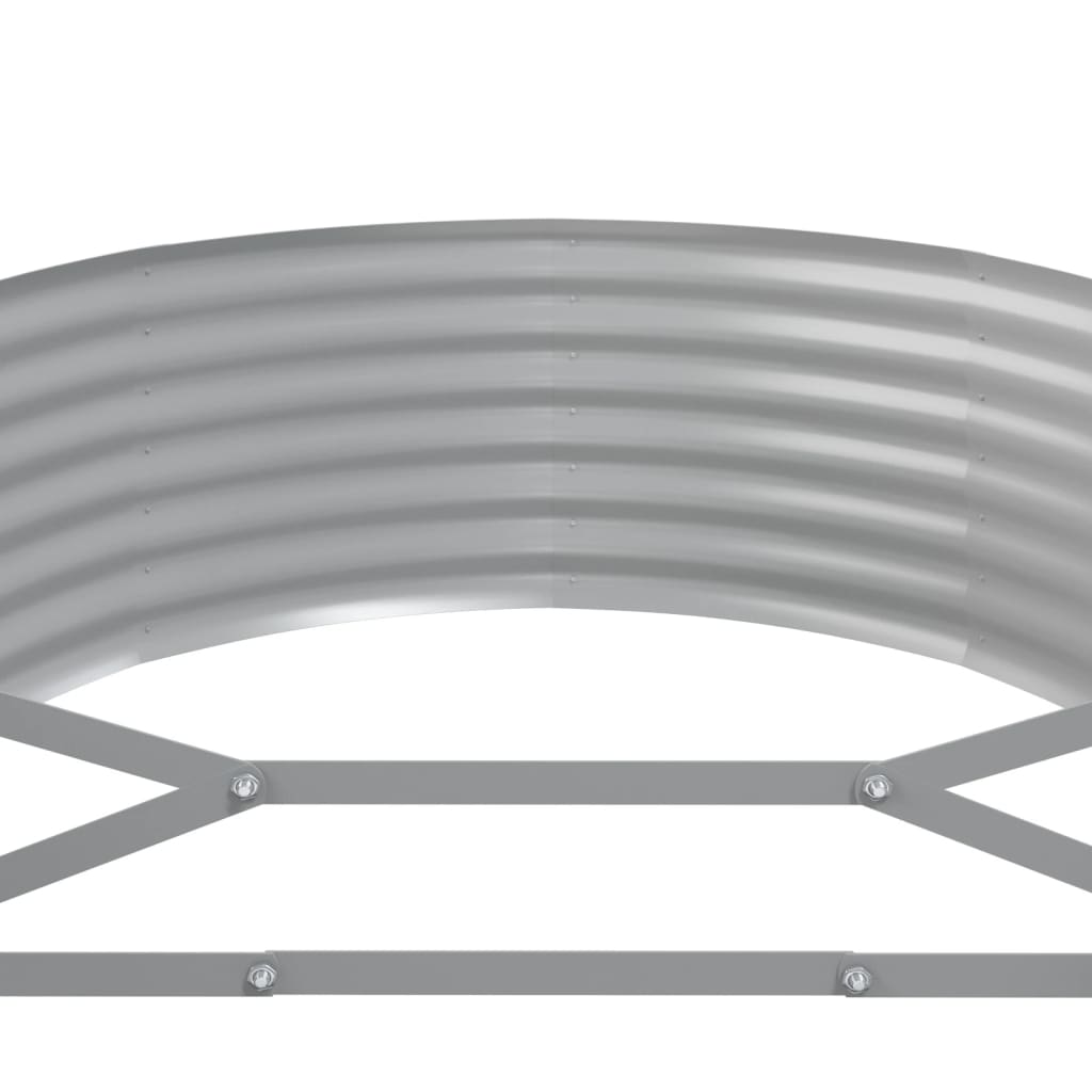 Canteiro elevado jardim 322x100x36 aço galvanizado castanho