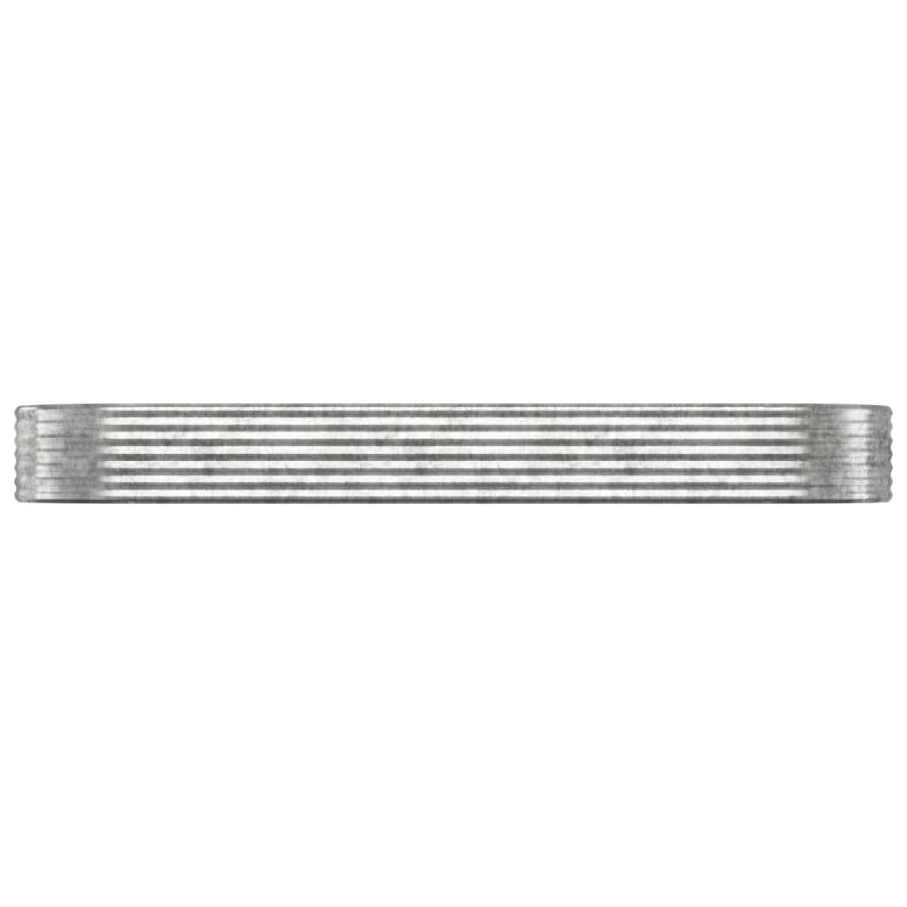 Canteiro elevado jardim 322x100x36 aço galvanizado prateado