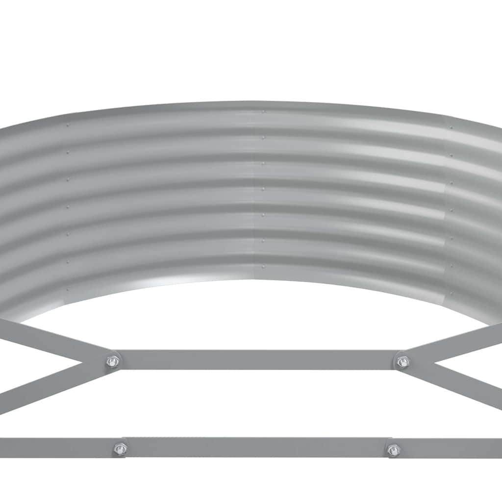 Canteiro elevado jardim 396x100x36 aço galvanizado antracite
