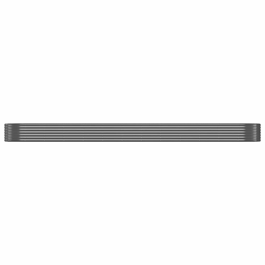 Canteiro elevado jardim 507x100x36 aço galvanizado antracite