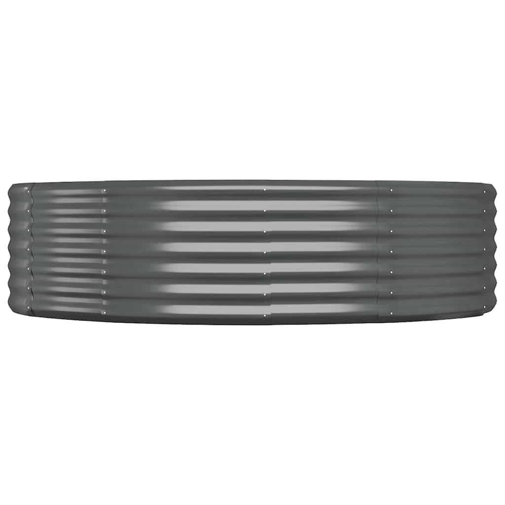 Canteiro elevado jardim 140x140x36 aço galvanizado antracite