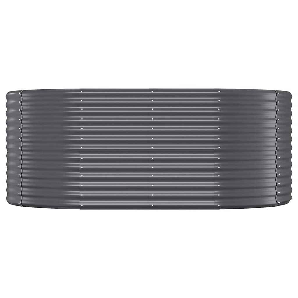 Canteiro elevado jardim 175x100x68 aço galvanizado antracite