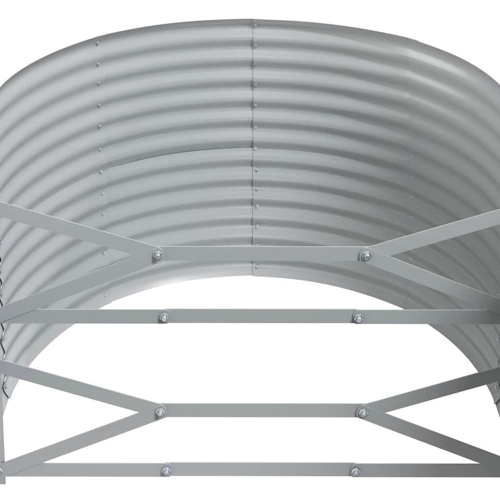 Canteiro elevado jardim 249x100x68 aço galvanizado antracite