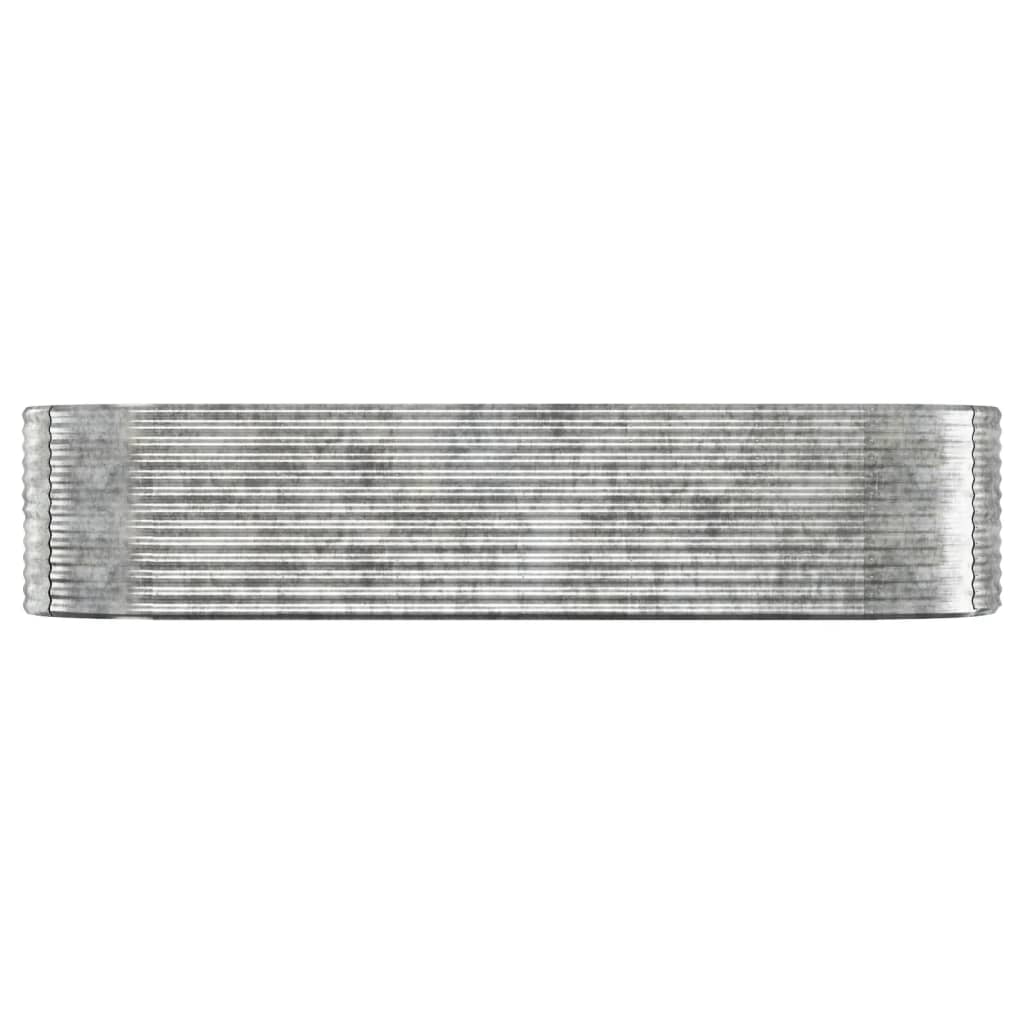 Canteiro elevado jardim 322x100x68 aço galvanizado prateado