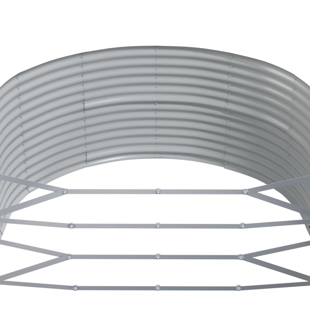 Canteiro elevado jardim 212x140x68 aço galvanizado castanho