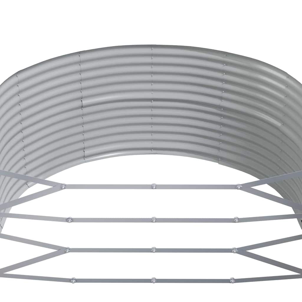 Canteiro elevado de jardim 212x140x68 cm, antracite, aço galvanizado