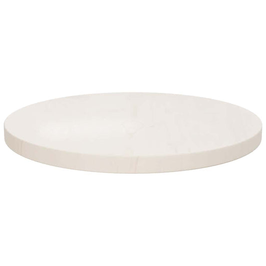 Tampo de mesa pinho maciço Ø40x2,5 cm branco