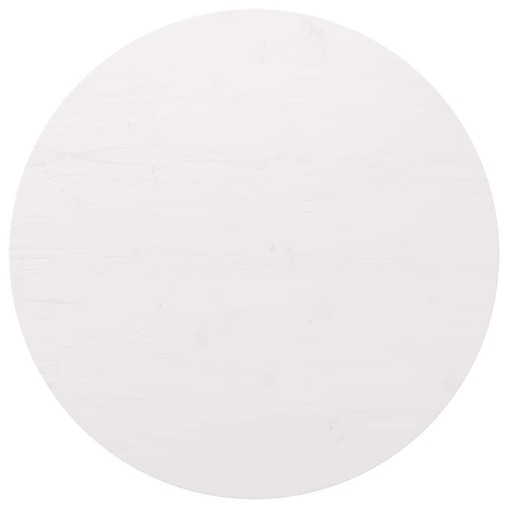 Tampo de mesa pinho maciço Ø90x2,5 cm branco