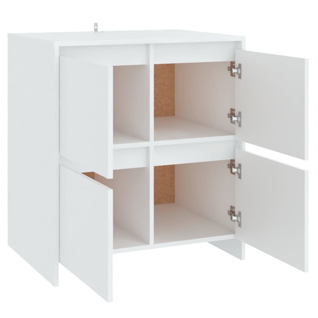 Aparadores 2 pcs 70x41x75 cm derivados de madeira branco