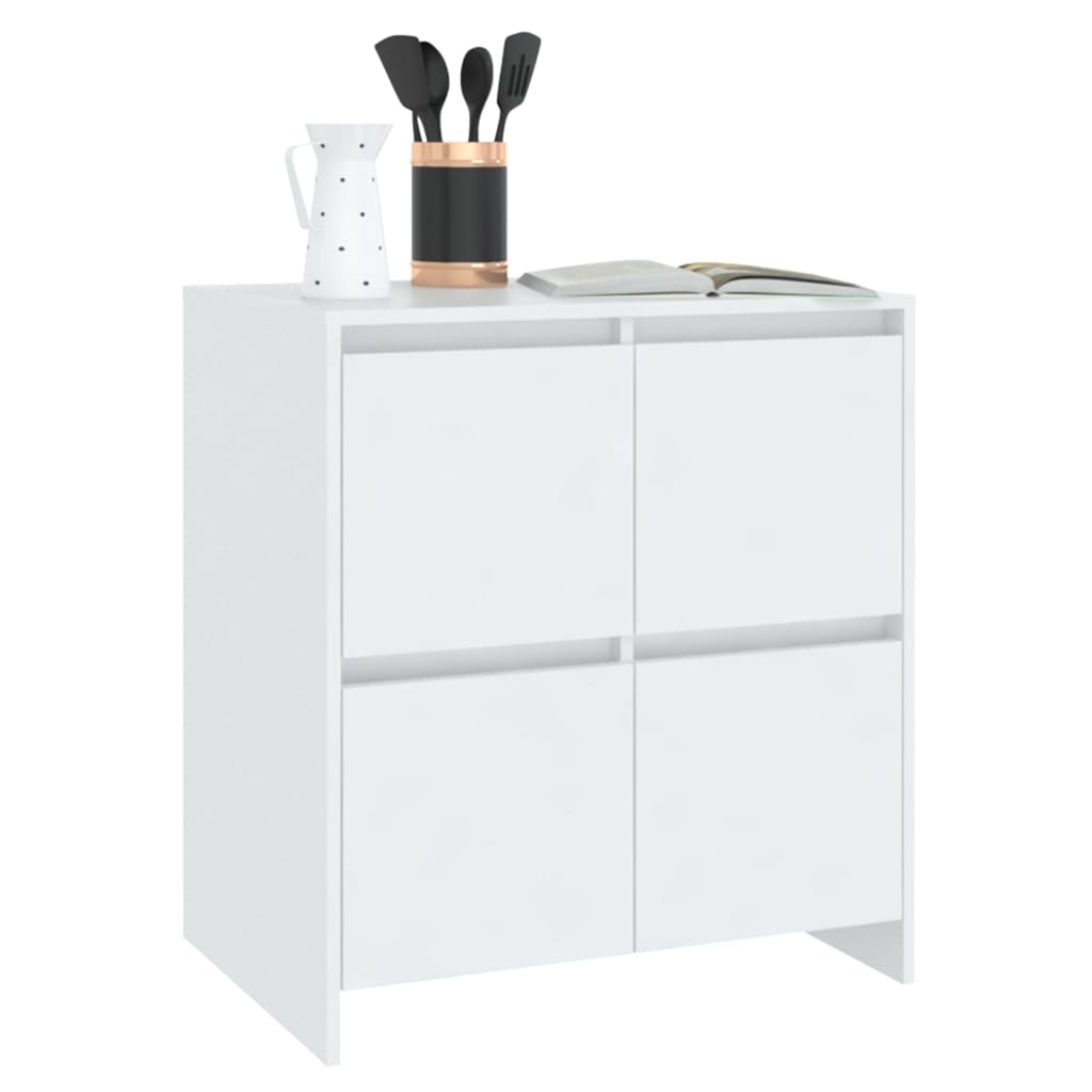 Aparadores 2 pcs 70x41x75 cm derivados de madeira branco