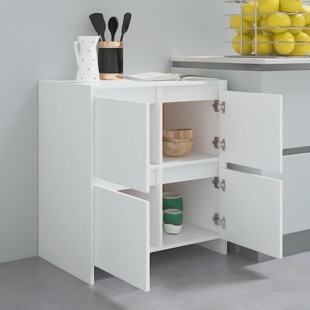 Aparadores 2 pcs 70x41x75 cm derivados de madeira branco