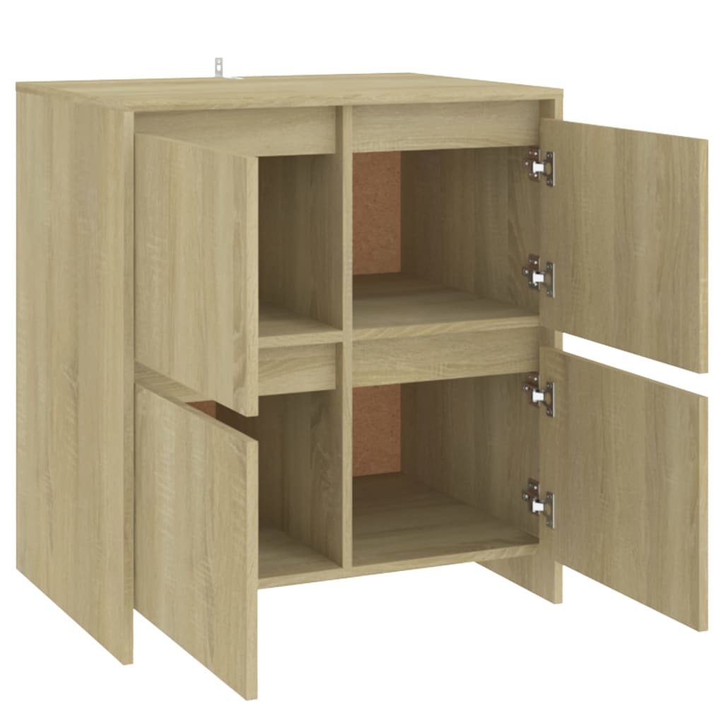 Aparadores 2 pcs derivados de madeira carvalho sonoma
