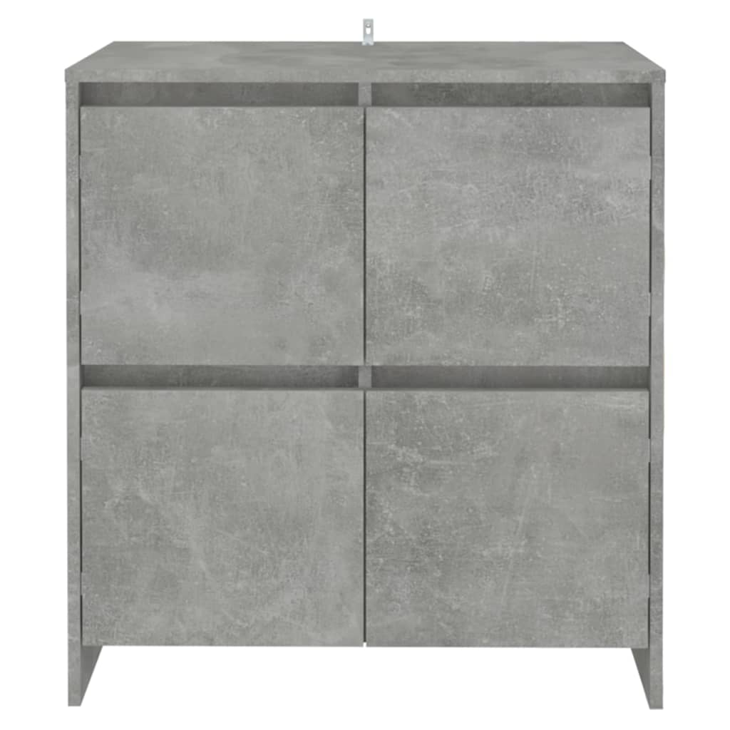 Aparadores 2 pcs 70x41x75 cm aglomerado cinzento cimento