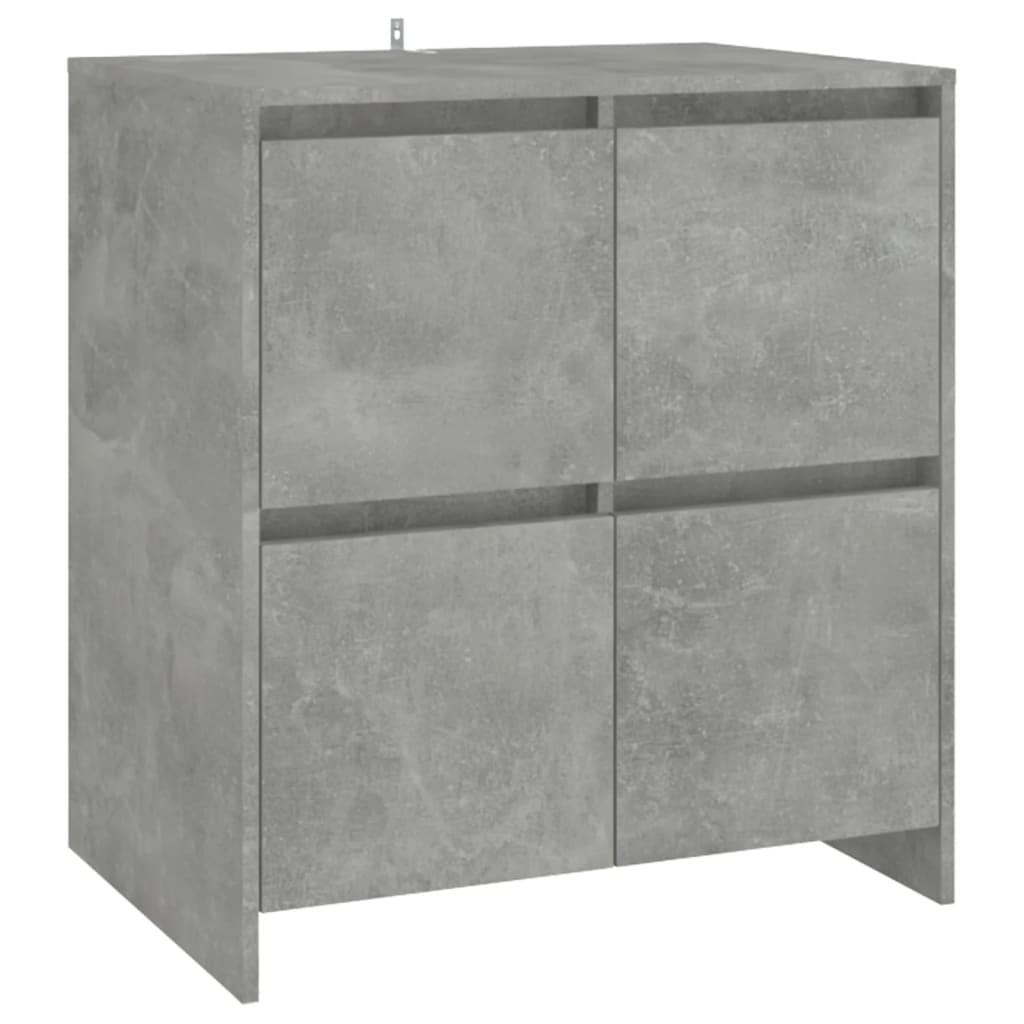 Aparadores 2 pcs 70x41x75 cm aglomerado cinzento cimento