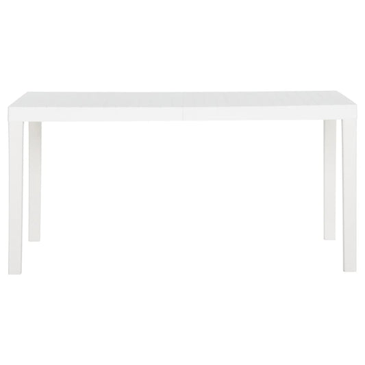 Mesa de jardim 150x90x72 cm PP branco