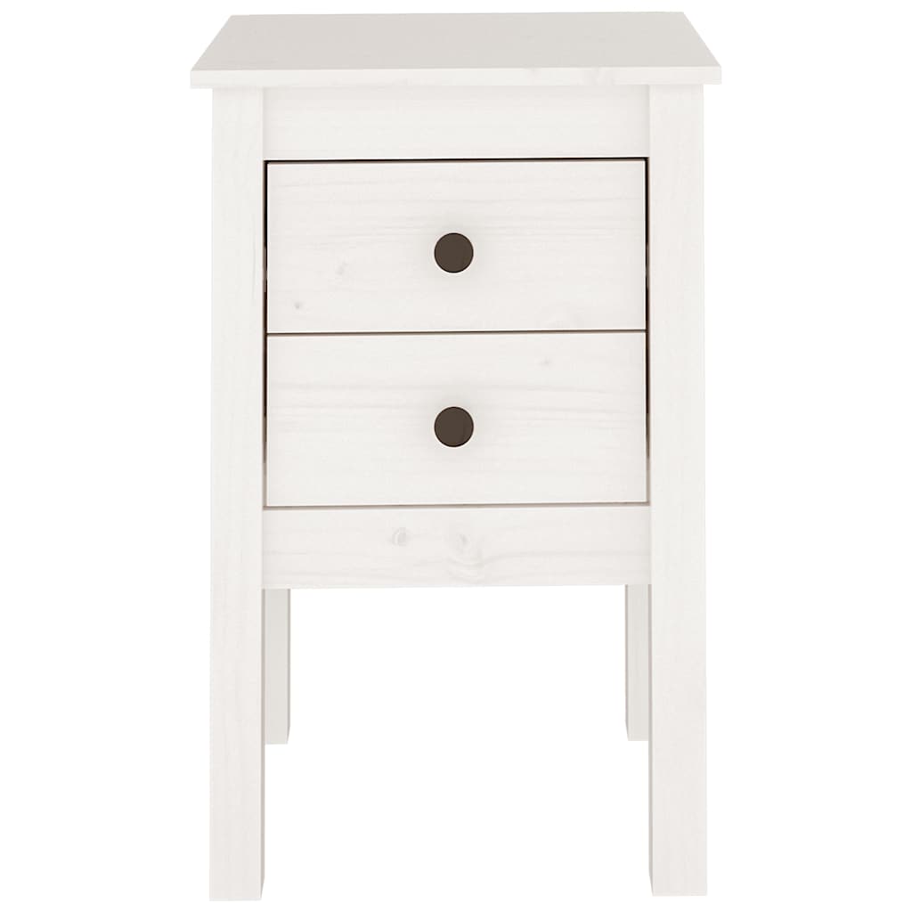 Mesa de cabeceira 40x35x61,5 cm madeira de pinho maciça branco