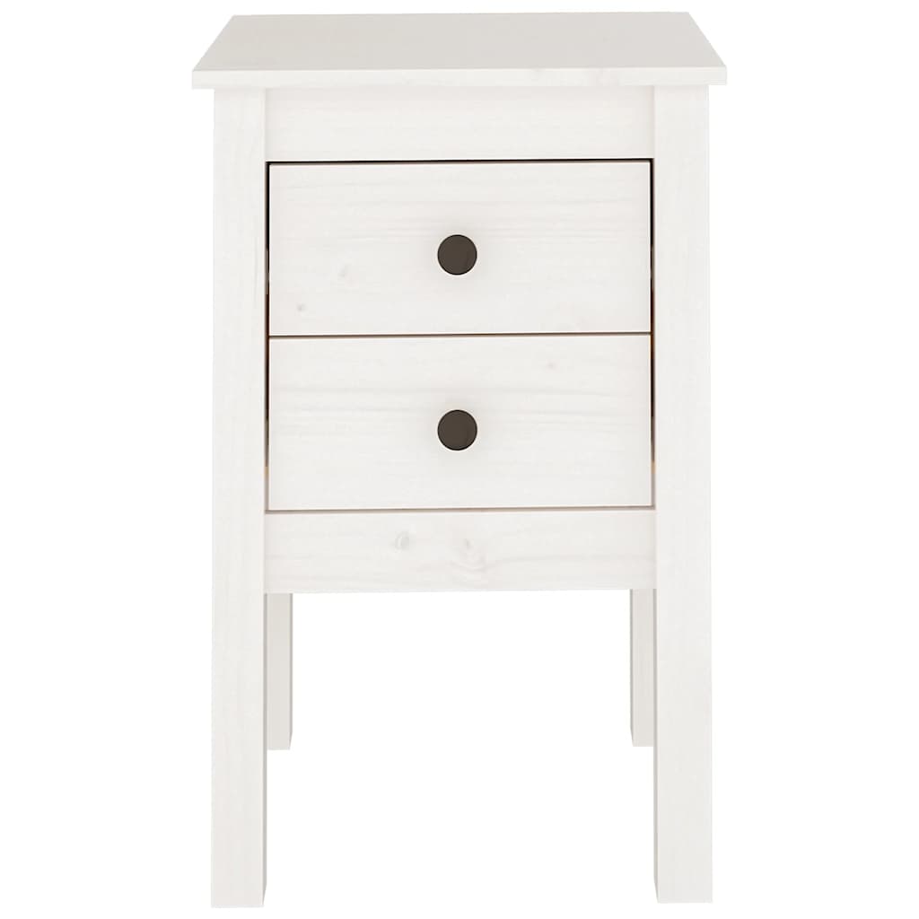 Mesas de cabeceira 2 pcs 40x35x61,5 cm pinho maciço branco