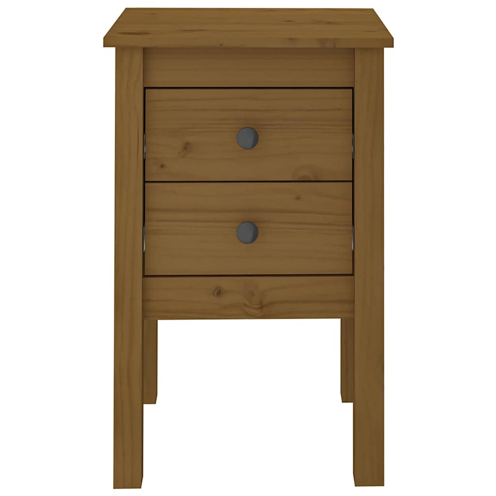 Mesa de cabeceira 40x35x61,5 cm pinho maciço castanho mel