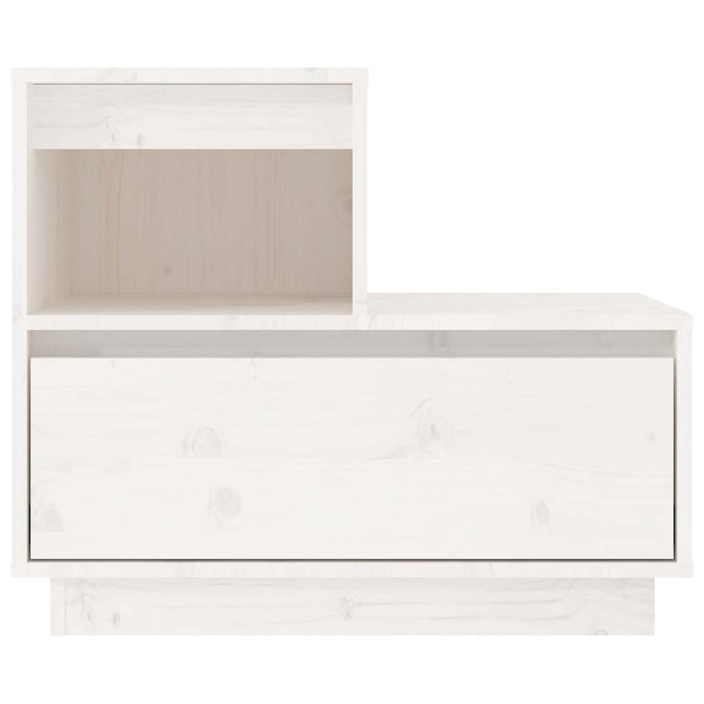 Mesas de cabeceira 2 pcs 60x34x51 cm pinho maciço branco