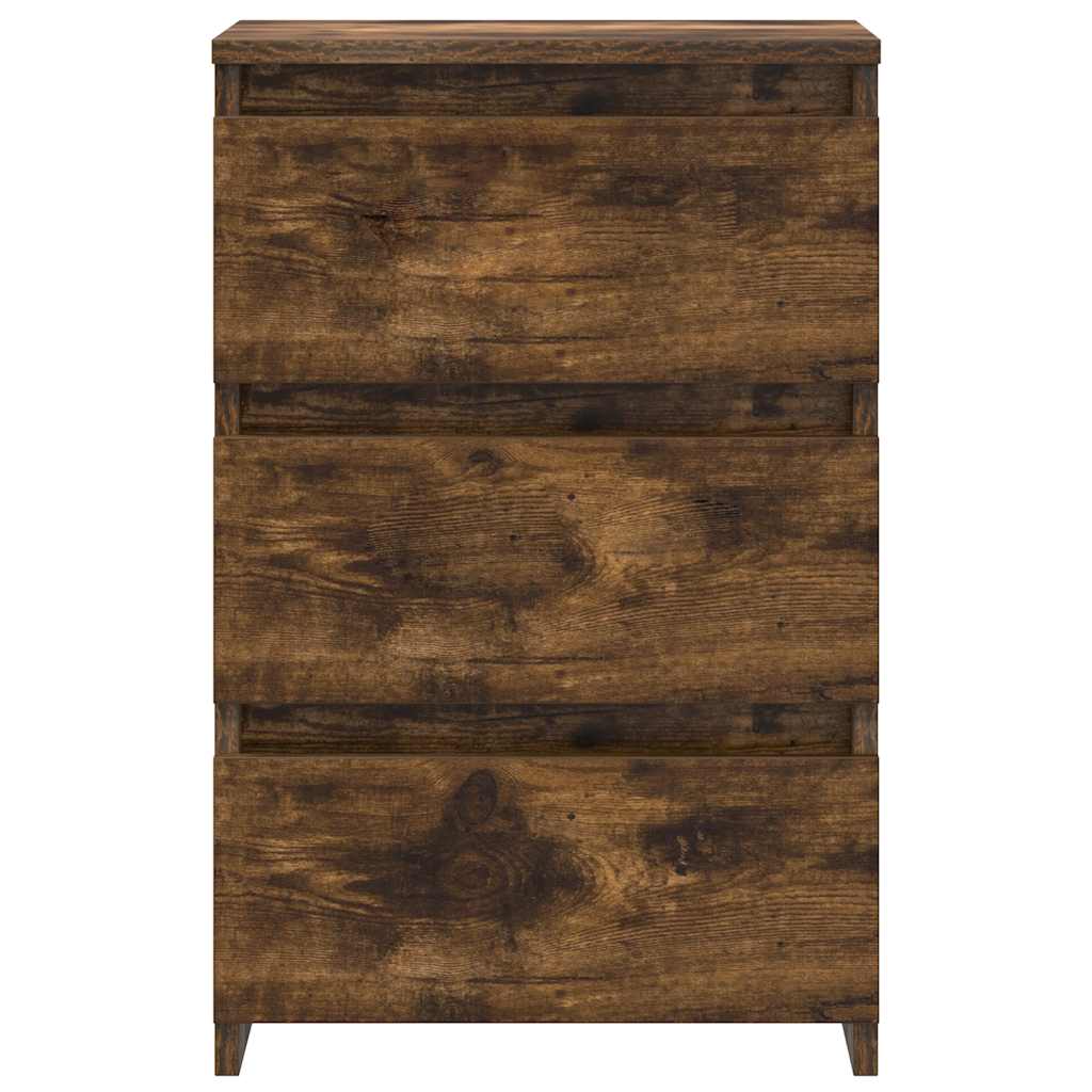 Mesas cabeceira 2pcs 40x35x62,5cm madeira proc. carvalho fumado
