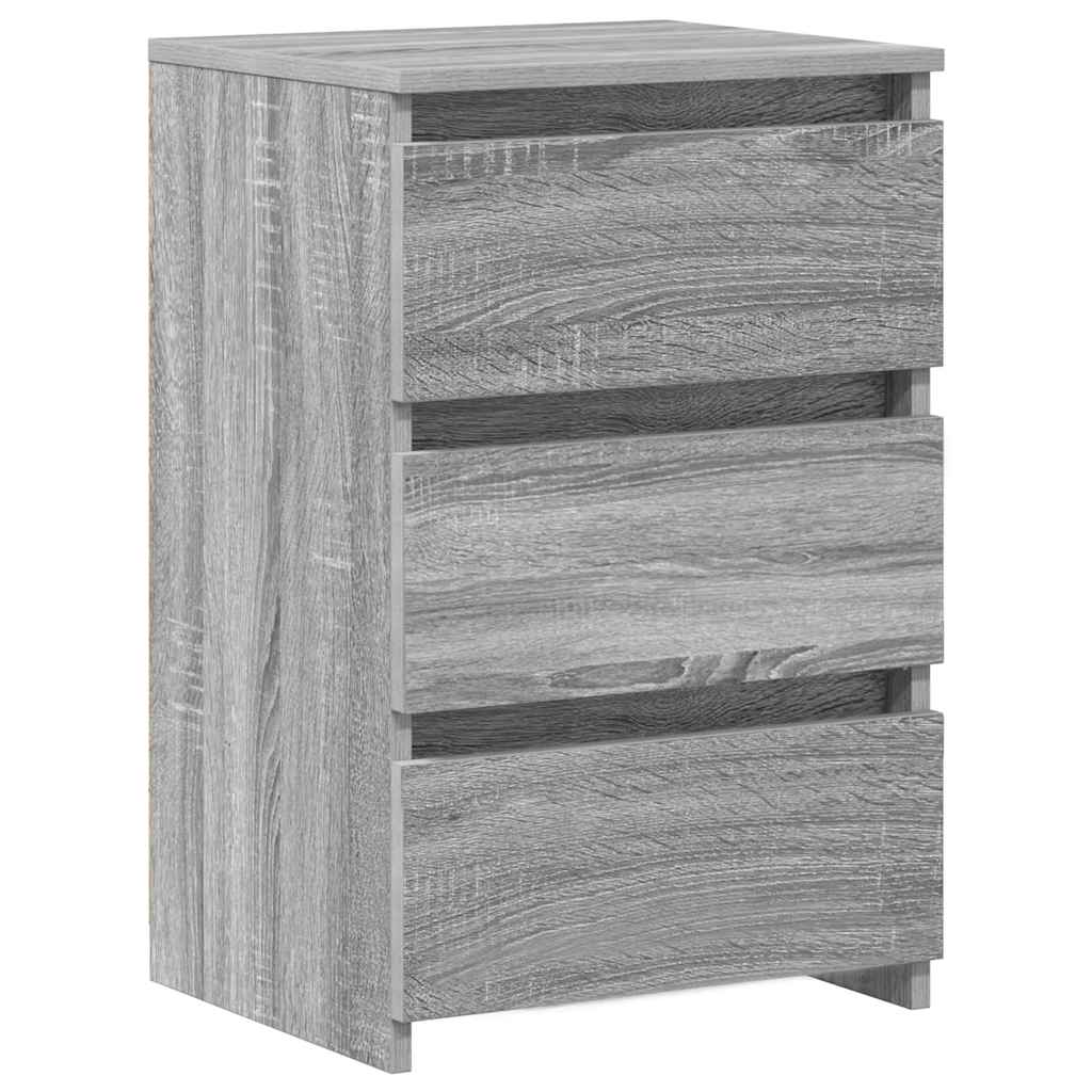 Mesas cabeceira 2 pcs 40x35x62,5 cm madeira proc. sonoma cinza