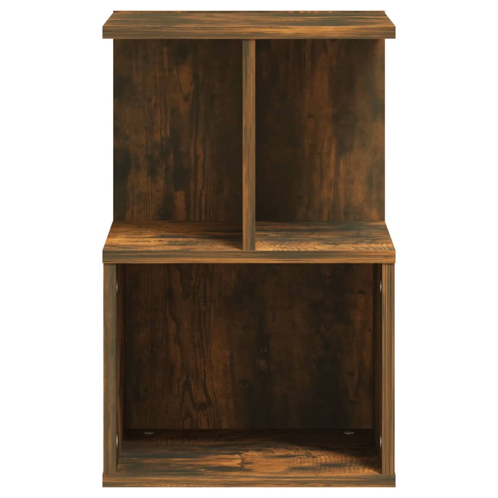 Mesa cabeceira 2pcs 35x35x55cm derivado madeira carvalho fumado