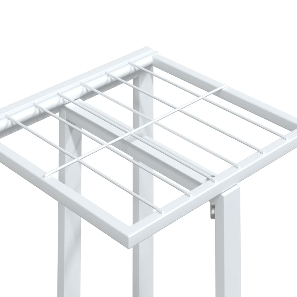 Suporte vasos c/ 5 prateleiras e rodas 44x23x100cm ferro branco