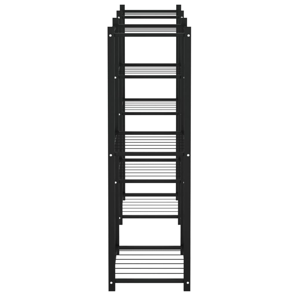 Suporte de vasos 83x25x80 cm ferro preto