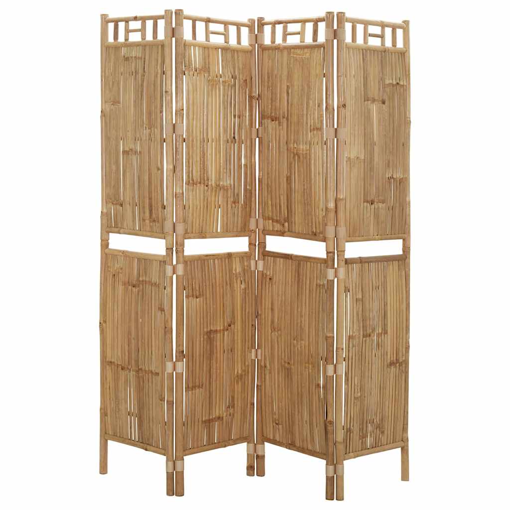 Biombo/divisória com 4 painéis 160x180 cm bambu