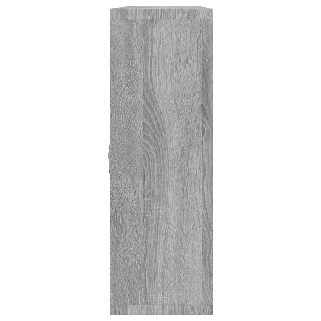 Prateleira de exposição de parede 8 compartimentos sonoma cinza