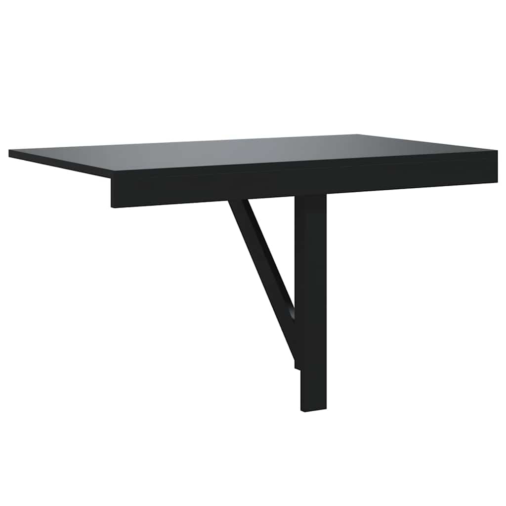 Mesa de parede dobrável 100x60x56 cm derivados de madeira preto