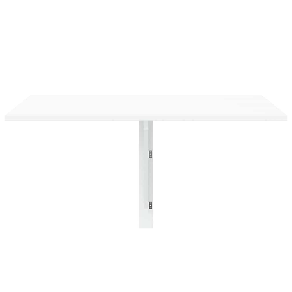 Mesa de parede dobrável derivados de madeira branco brilhante