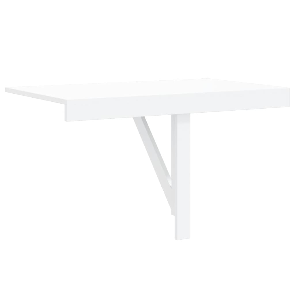 Mesa de parede dobrável derivados de madeira branco brilhante