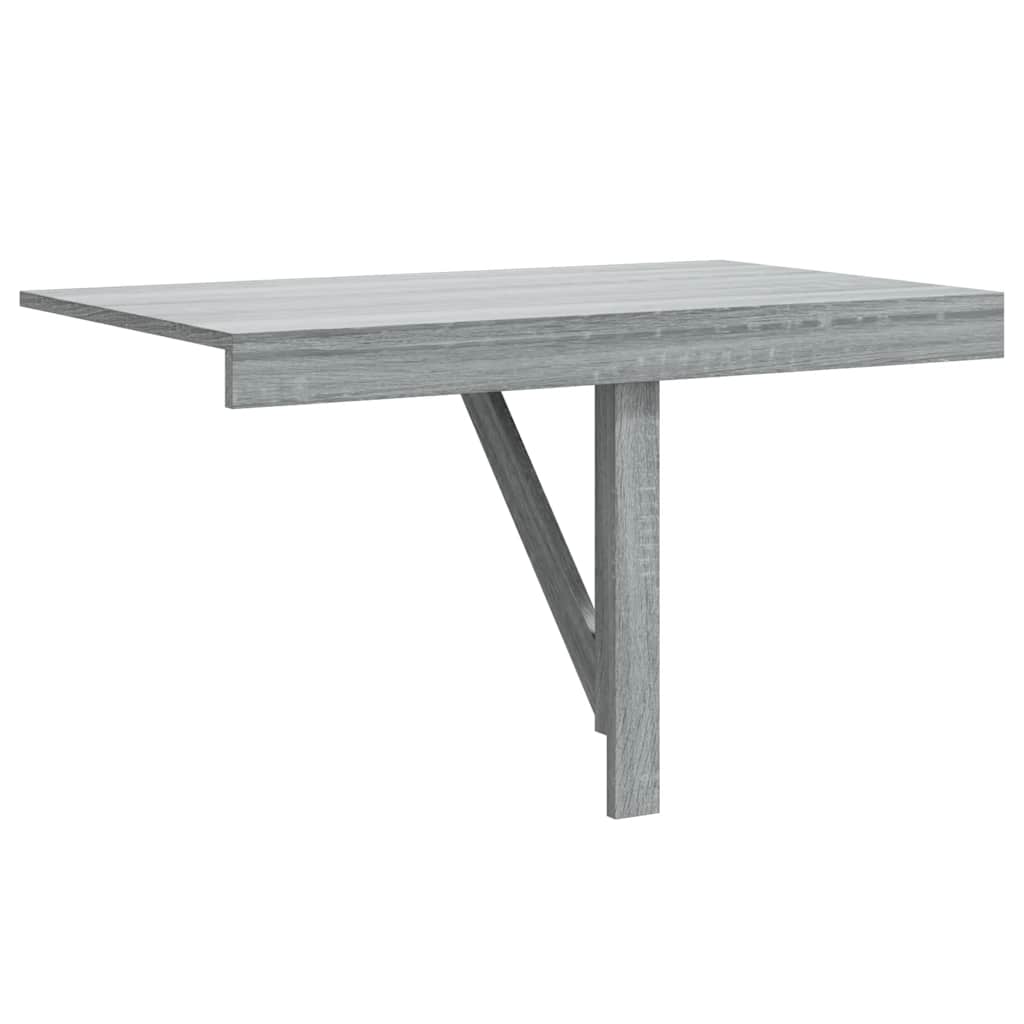 Mesa de parede dobrável derivados de madeira cinzento sonoma