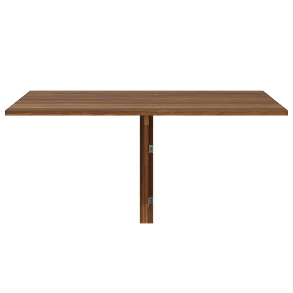 Mesa parede dobrável derivados de madeira carvalho castanho