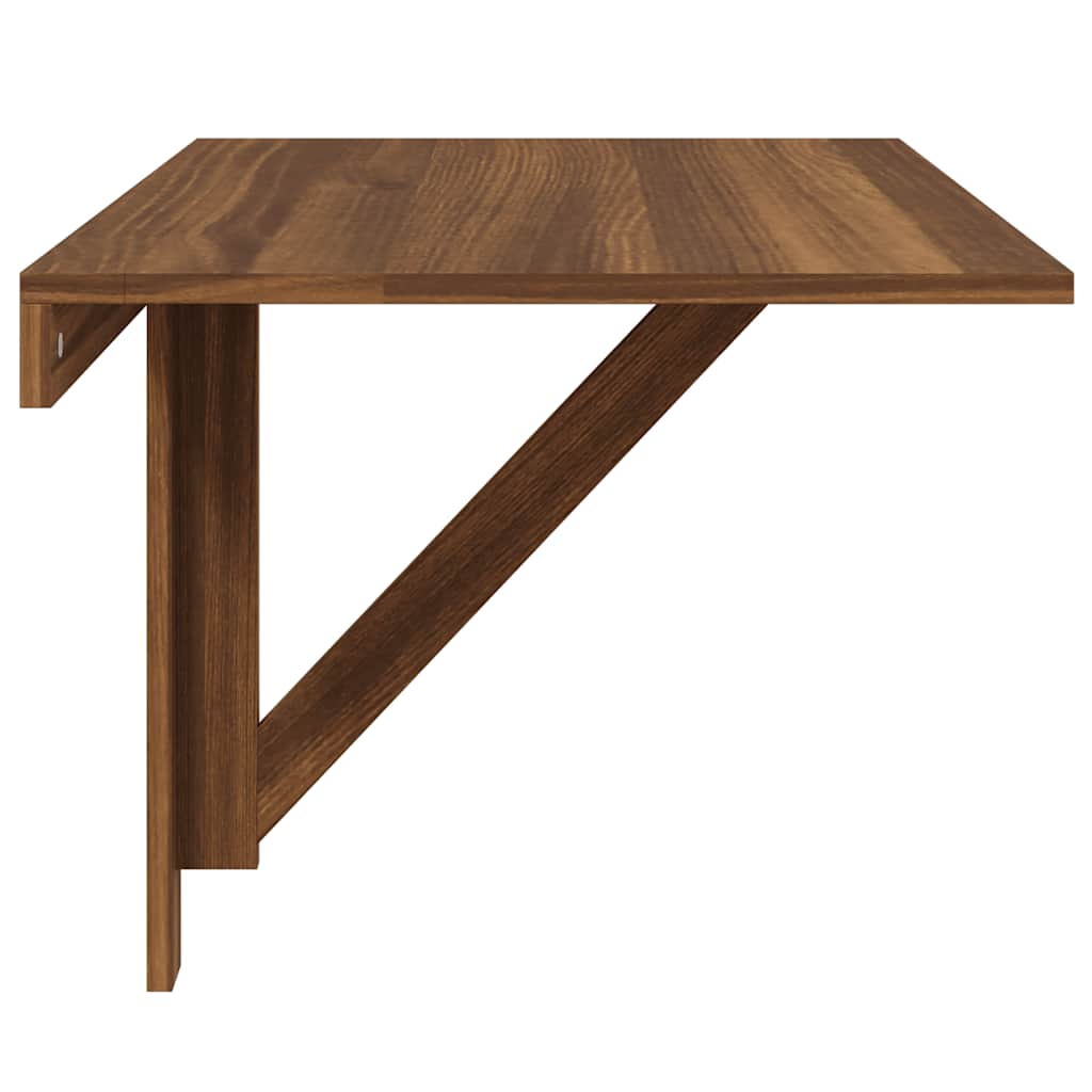 Mesa parede dobrável derivados de madeira carvalho castanho
