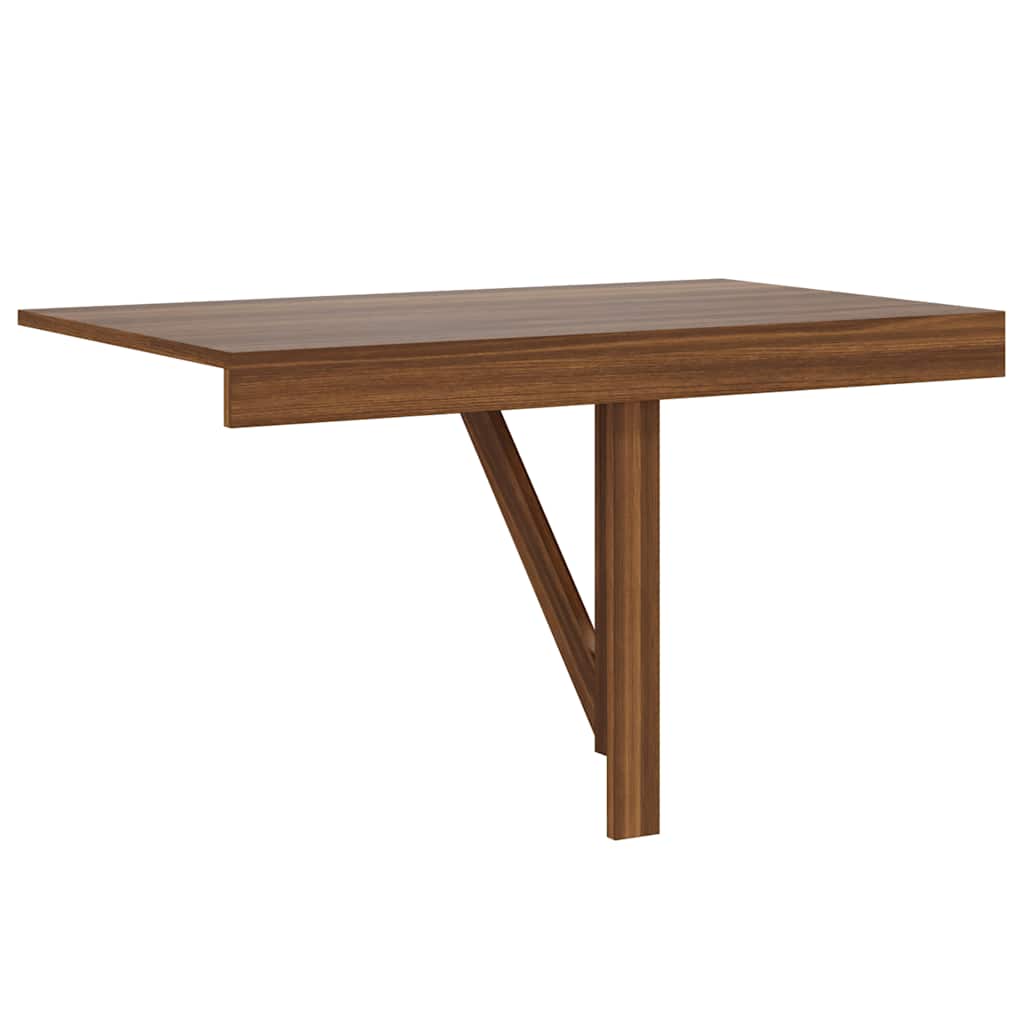 Mesa parede dobrável derivados de madeira carvalho castanho