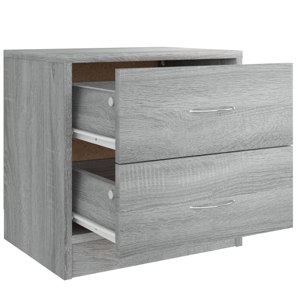 Mesa cabeceira 40x30x40 cm derivados de madeira cinzento sonoma